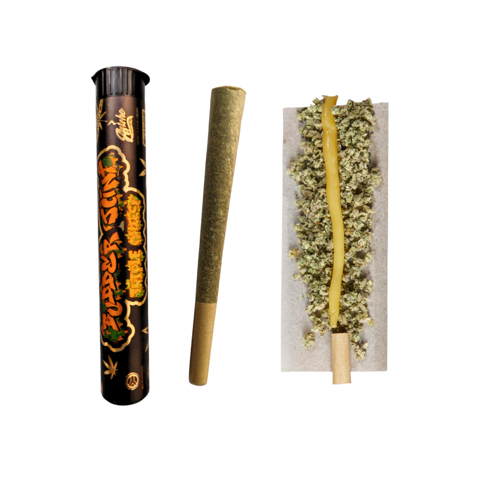 Azishe Triple Cheese Budder-Infused Joint – Premium Infused Pre-Roll (38–45% THC)