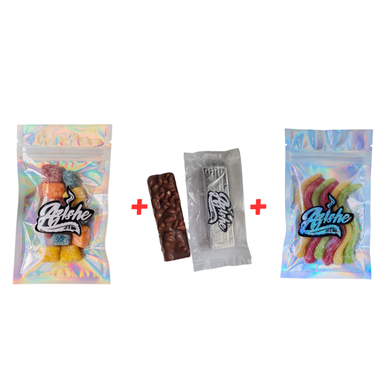 420mg THC Edible Combo Bears Worms Choco Bar South Africa