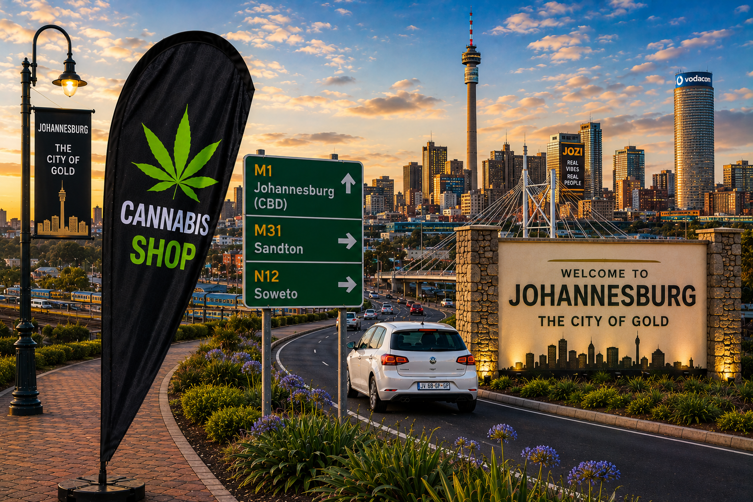 Cannabis shop delivery across Johannesburg, Gauteng — Amazol same-day courier and Maboneng collection point