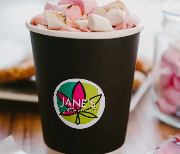 Jane's Edibles cannabis infused hot chocolate served at the Cape Town bakery