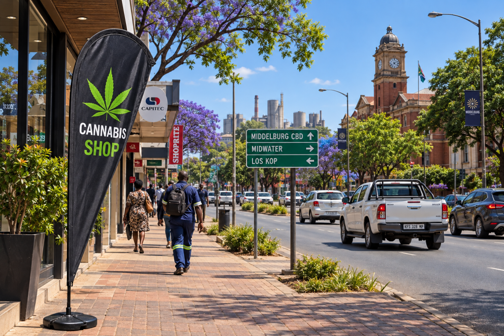 Middelburg in Mpumalanga on the N4 corridor &mdash; Amazol cannabis delivery across Steve Tshwete