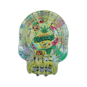 Fruitors Lemon Fruit Party skull glass ashtray