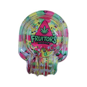 Fruitors Watermelon Triangle skull glass ashtray