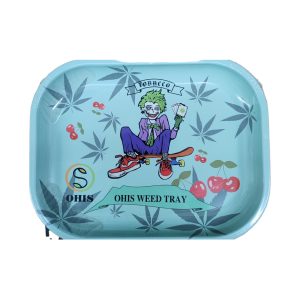 OHIS Joker Blue Cherry weed rolling tray