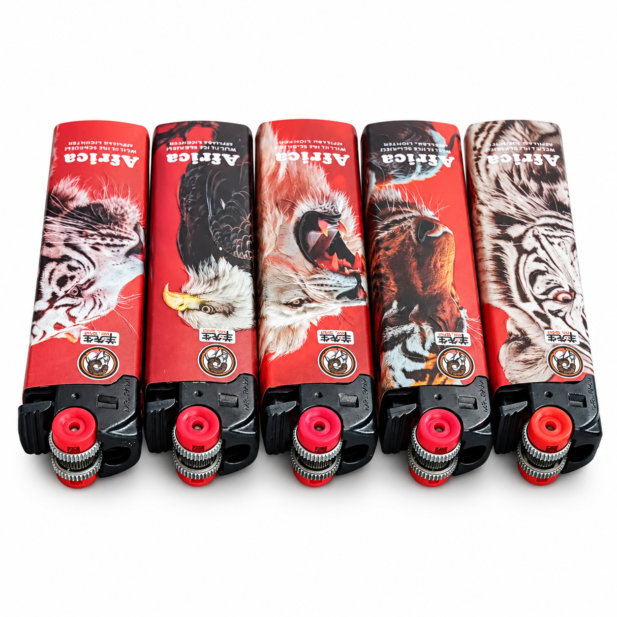 03 Africa Wildlife Refillable Lighters - Ignition View Africa Wildlife Design Lighters ignition view