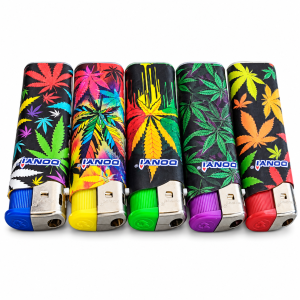 Donny cannabis leaf design lighters ignition view
