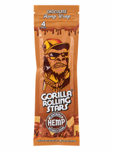 Gorilla Rolling Stars Chocolate hemp wrap pack, front
